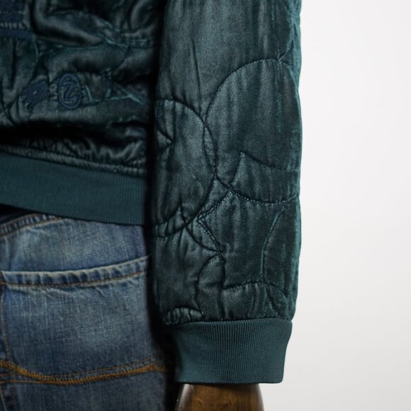 AW02/ Cabane De Zucca Embroidery Velvet Bomber/ Size S - Picture 11 of 14